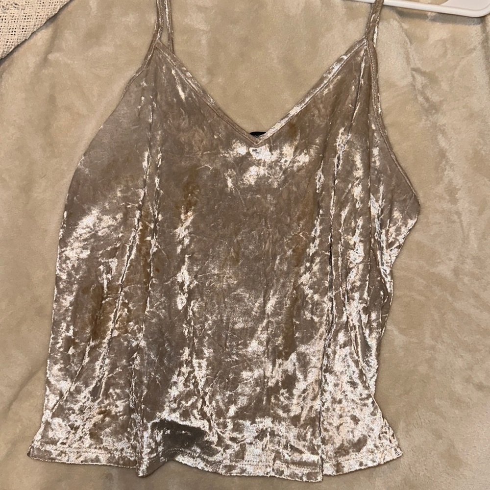 Forever 21 gold velvet top